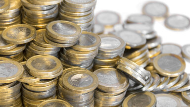 Stapel von Eurostücken