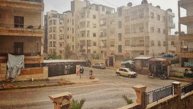 Die Ruhe vor dem Sturm? Straßenszene in Idlib vom Wochenende