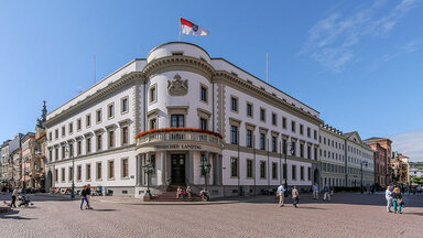 Der hessische Landtag in Wiesbaden