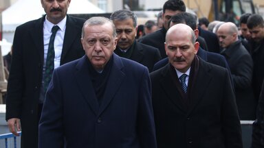 Recep Tayyip Erdoğan und der türkische Innenminister Süleyman Soylu 