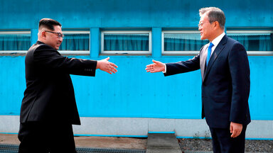 Kim Jong-un und Moon Jae-in 