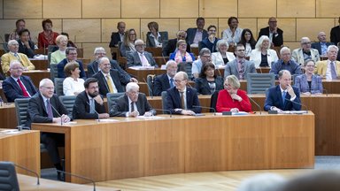 Festakt zum Walter Scheels 100. Geburtstag im Landtag Nordrhein-Westfalen