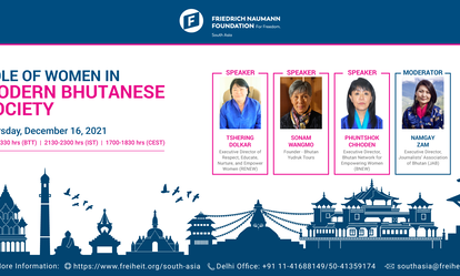 Event Poster Role of Women in Bhutanese Society