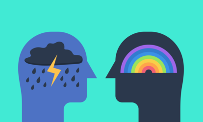 Mental health (storm and rainbow)