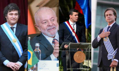 Presidentes de Argentina, Brasil, Paraguay y Uruguay