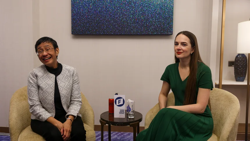 Maria Ressa and Oleksandra Matviichuk in FNF interview