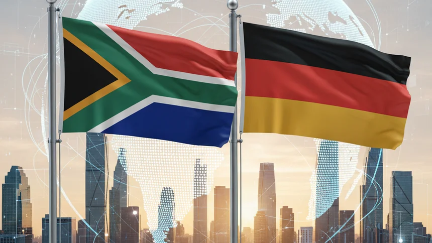 Flaggen Südafrika und Deutschland