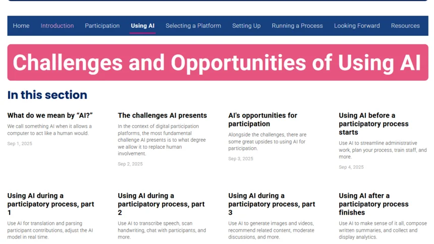 Guide to Digital Participantion Platform