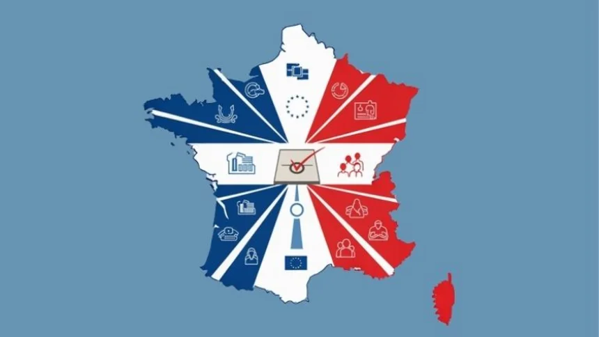 Bild der Karte von Frankreich