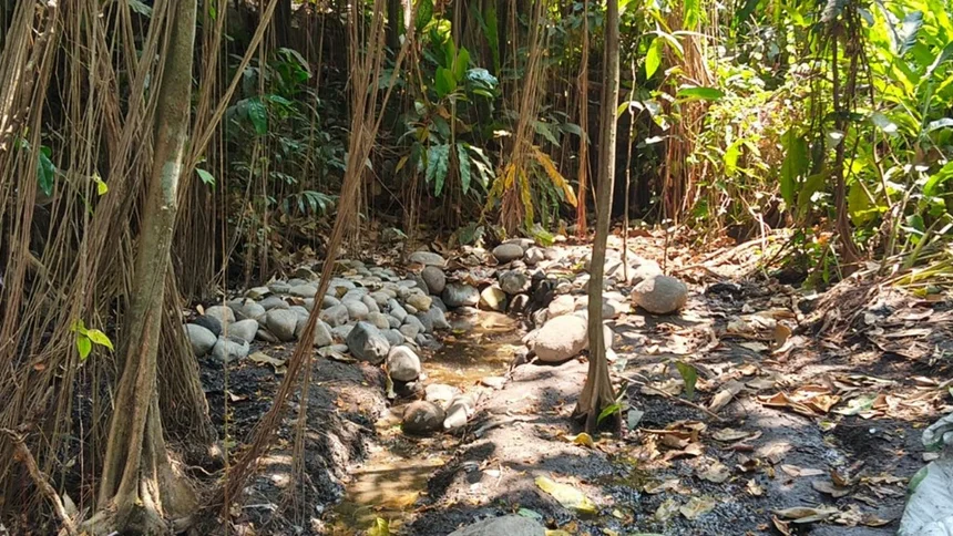 A photograph of the restored belik (small spring) in Grojogan, Author 2026,
