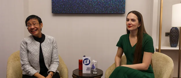 Maria Ressa and Oleksandra Matviichuk in FNF interview