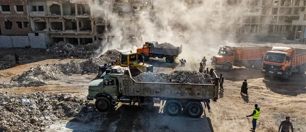 Kriegsreste werden in ländlichen Gebieten von Damaskus beseitigt